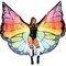Monarch Festival Halloween Wings Rainbow Large Sheer Butterfly Costume Accessory Adult